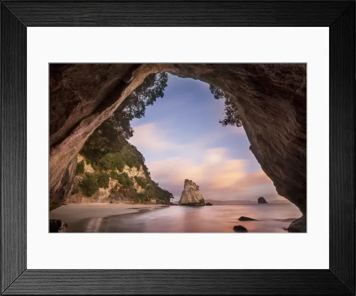 Framed Print : Sunrise at Cathedral Cove, Coromandel Peninsula, New Zealand Framed Print : Sunrise at Cathedral Cove, Coromandel Peninsula, New Zealand