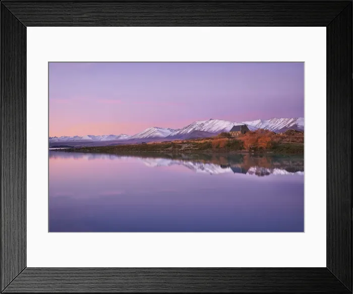 Framed Print : Sunset reflections at Lake Tekapo, Canterbury, New Zealand Framed Print : Sunset reflections at Lake Tekapo, Canterbury, New Zealand