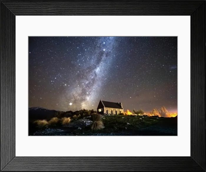 Framed Print : Milky Way rising behind the Church of the Good Shepherd, Lake Tekapo, Canterbury Framed Print : Milky Way rising behind the Church of the Good Shepherd, Lake Tekapo, Canterbury