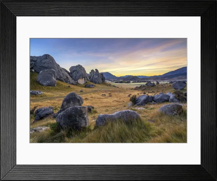 Framed Print : Sunrise at Castle Hill reserve, Canterbury, New Zealand Framed Print : Sunrise at Castle Hill reserve, Canterbury, New Zealand
