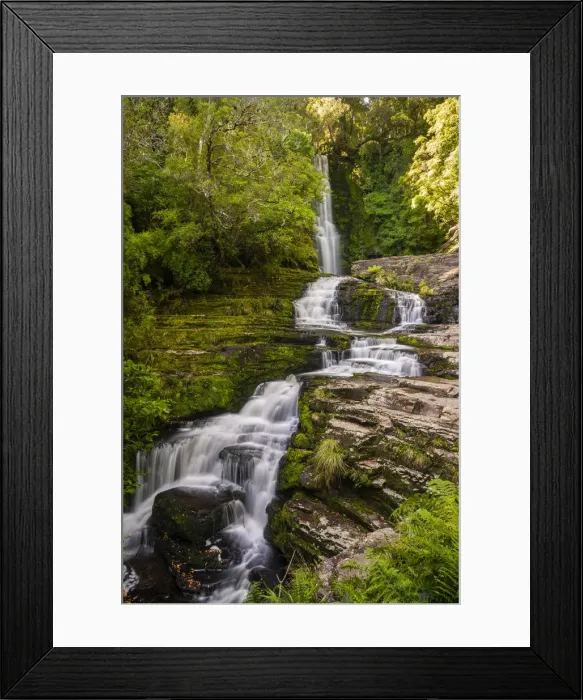 Framed Print : Upper McLean Falls in Catlins Forest Park, The Catlins, Otago Region, South Island Framed Print : Upper McLean Falls in Catlins Forest Park, The Catlins, Otago Region, South Island