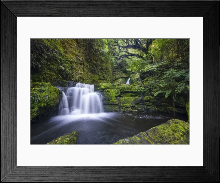 Framed Print : Lower McLean Falls in Catlins Forest Park, The Catlins, Otago Region, South Island Framed Print : Lower McLean Falls in Catlins Forest Park, The Catlins, Otago Region, South Island