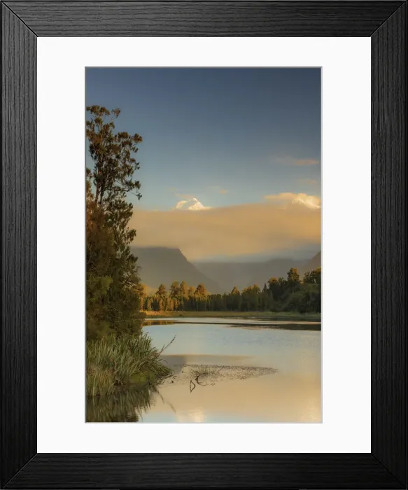 Framed Print : Lake Matheson and the Southern Alps, West Coast, South Island, New Zealand