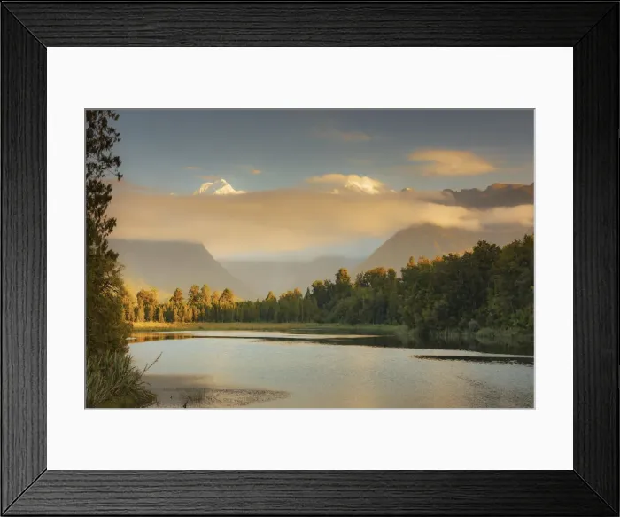 Framed Print : Lake Matheson and the Southern Alps, West Coast, South Island, New Zealand Framed Print : Lake Matheson and the Southern Alps, West Coast, South Island, New Zealand