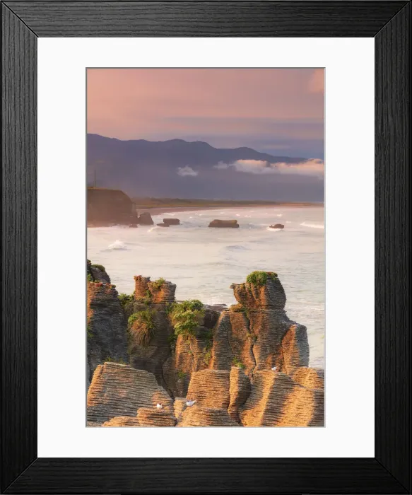 Framed Print : Rock formations called Pancake Roacks at Punakaiki West Coast, South Island, New Zealand Framed Print : Rock formations called Pancake Roacks at Punakaiki West Coast, South Island, New Zealand