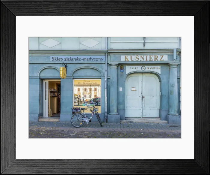 Framed Print : Colourful shops in Bielsko Biala, Silesian Voivodeship, Poland