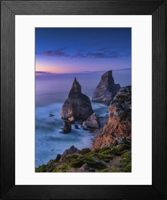 Framed Print : Sea Stacks at Sunset, Praia da Ursa, Colares, Sintra, Portugal Framed Print : Sea Stacks at Sunset, Praia da Ursa, Colares, Sintra, Portugal