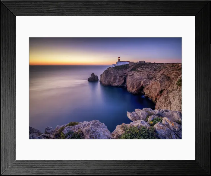 Framed Print : Cabo Sao Vicente Lighthouse at Sunset, Most Westerly Point of Europe, Algarve, Portugal Framed Print : Cabo Sao Vicente Lighthouse at Sunset, Most Westerly Point of Europe, Algarve, Portugal