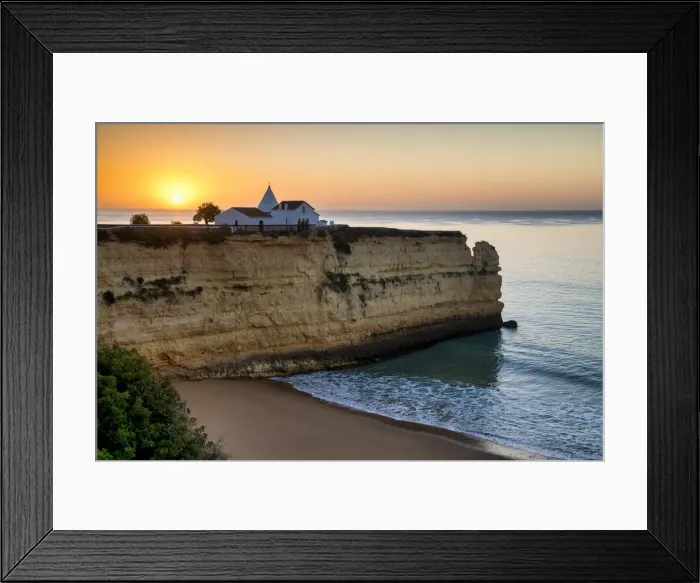Framed Print : Chapel Nossa Senhora da Rocha at Sunrise, Lagoa, Algarve, Portugal Framed Print : Chapel Nossa Senhora da Rocha at Sunrise, Lagoa, Algarve, Portugal