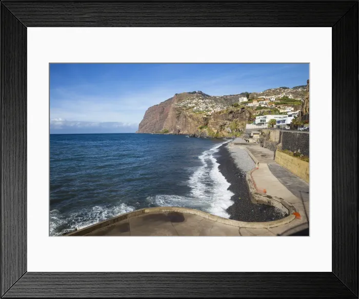 Framed Print : Portugal, Madeira, Funchal, Camara de Lobos, looking towards the cliffs of Cabo Girao