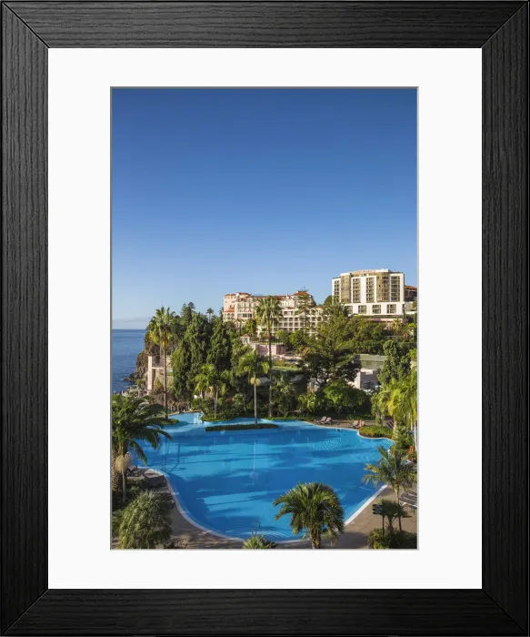 Framed Print : Portugal, Madeira, Funchal, Swimming pool and Reids hotel Framed Print : Portugal, Madeira, Funchal, Swimming pool and Reids hotel