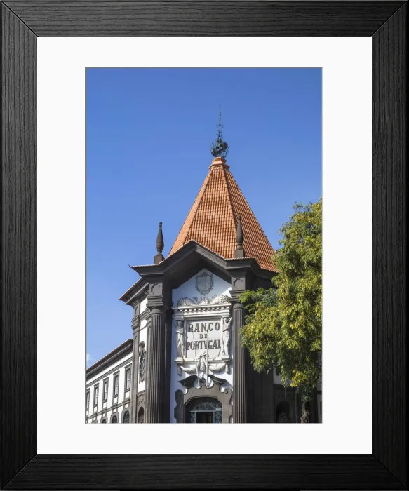 Framed Print : Portugal, Madeira, Funchal, Bank of Portugal Framed Print : Portugal, Madeira, Funchal, Bank of Portugal