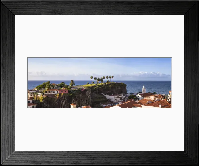 Framed Print : Portugal, Madeira, Funchal, View of Camara de Lobos beneath Ilheu gardens Framed Print : Portugal, Madeira, Funchal, View of Camara de Lobos beneath Ilheu gardens