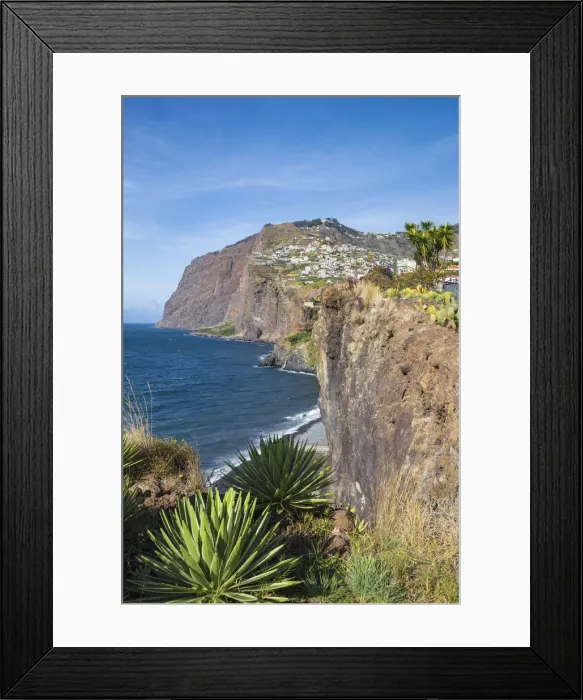Framed Print : Portugal, Madeira, Funchal, Camara de Lobos, looking towards the cliffs of Cabo Girao Framed Print : Portugal, Madeira, Funchal, Camara de Lobos, looking towards the cliffs of Cabo Girao