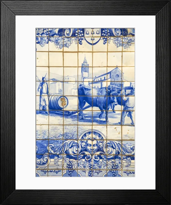 Framed Print : Portugal, Madeira, Funchal, 1867 fountain tiles Framed Print : Portugal, Madeira, Funchal, 1867 fountain tiles
