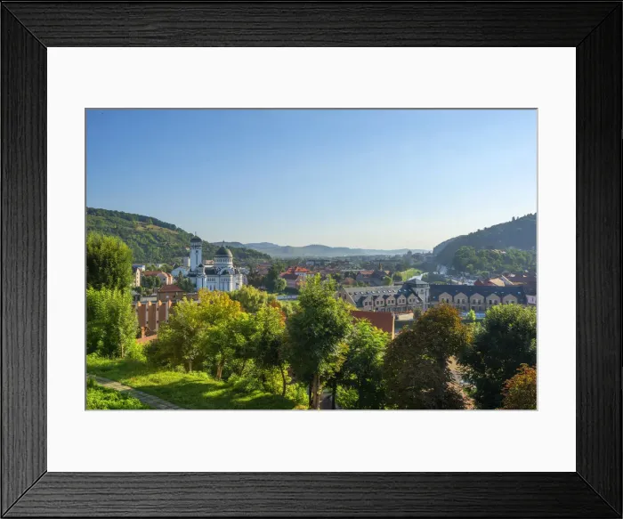 Framed Print : View over Sighisoara in morming light, Transylvania, Romania Framed Print : View over Sighisoara in morming light, Transylvania, Romania