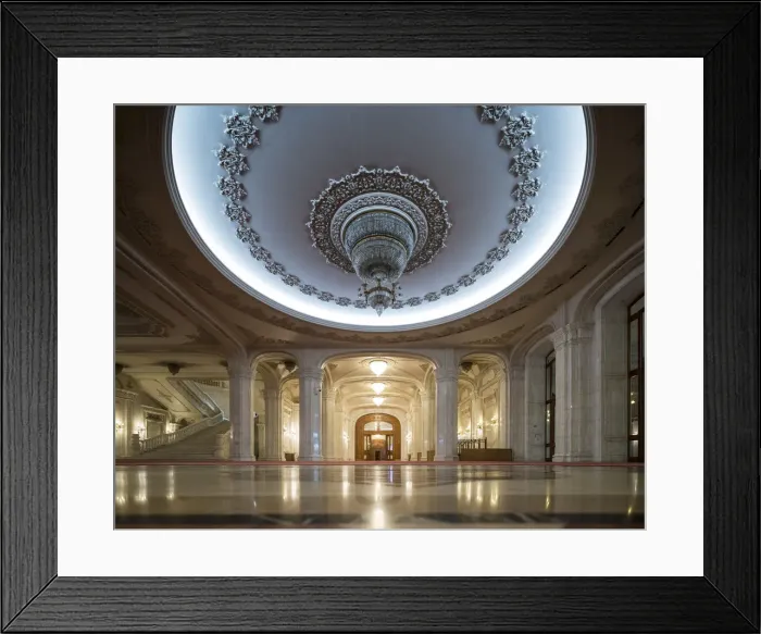Framed Print : Interior rooms inside the Palace of the Parliament, Bucharest, Romania