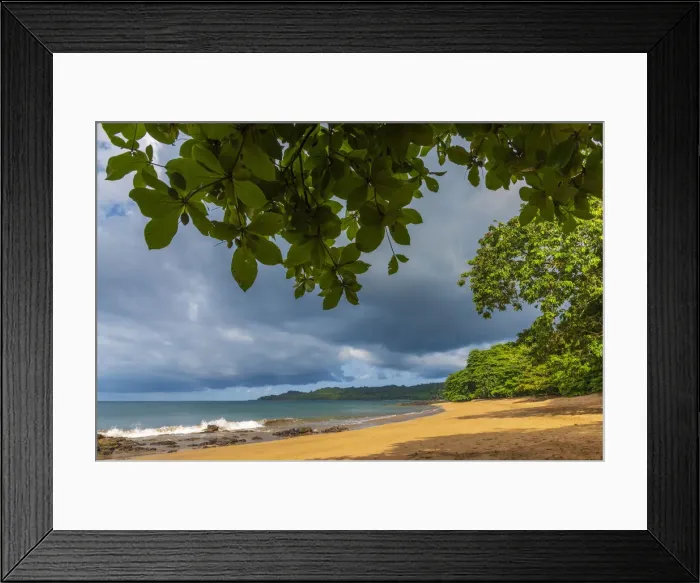 Framed Print : Africa, Sao Tome and Principe. Sundy Praia beach with beautiful beach Framed Print : Africa, Sao Tome and Principe. Sundy Praia beach with beautiful beach