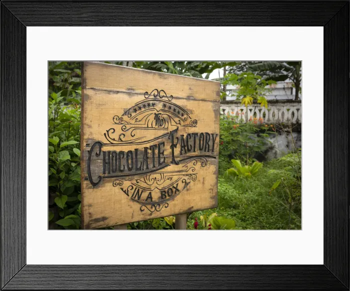 Framed Print : Africa, Sao Tome and Principe. The chocolate factory of Roca Sundy