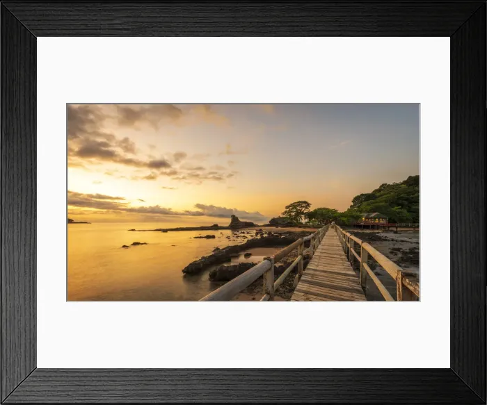 Framed Print : Africa, SA£o Toma and Principe. Beautiful Bombom Resort on Principe Island with Framed Print : Africa, SA£o Toma and Principe. Beautiful Bombom Resort on Principe Island with