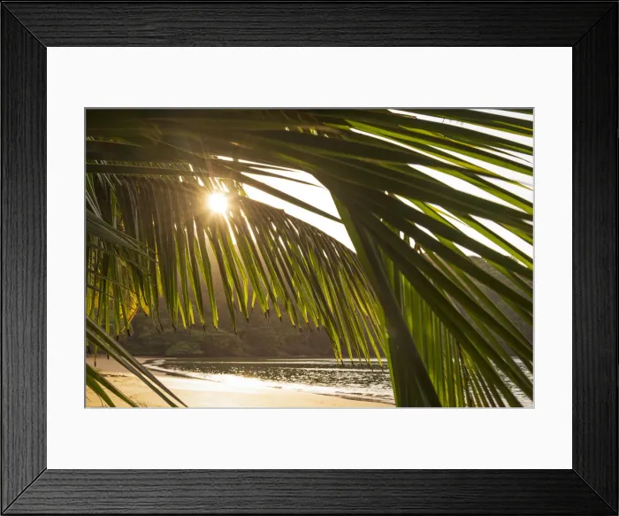 Framed Print : Africa, SA£o Toma and Principe. Sunset at the Bombom Beach