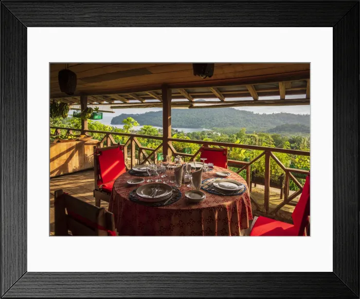 Framed Print : Africa, SA£o Toma and Principe. Table setting at Roca Sao Joao dos Angolares Framed Print : Africa, SA£o Toma and Principe. Table setting at Roca Sao Joao dos Angolares