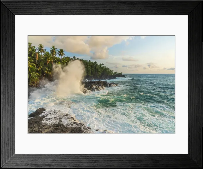 Framed Print : Africa, SA£o Toma and Principe. View over the rocky coast Framed Print : Africa, SA£o Toma and Principe. View over the rocky coast