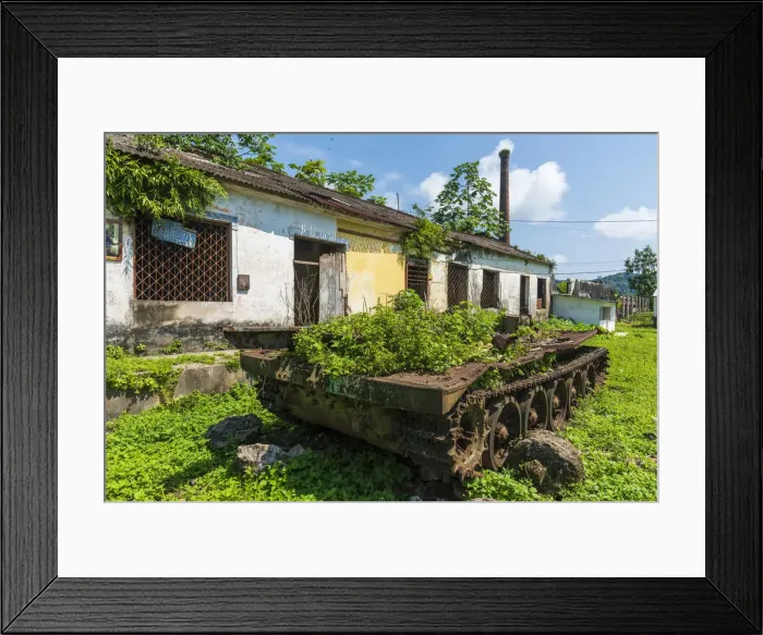 Framed Print : Africa, SA£o Toma and Principe. Abandoned armoured vehicle in Porto Alegre Framed Print : Africa, SA£o Toma and Principe. Abandoned armoured vehicle in Porto Alegre