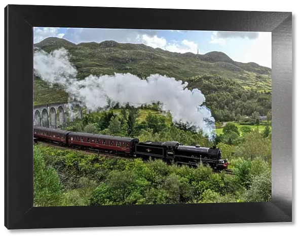 United Kingdom, Scotland, Harry Potter train, Jacobite steam train and Glenfinnan viaduct