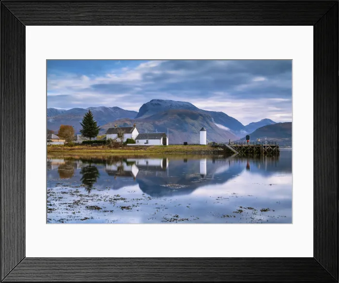 Framed Print : Ben Nevis Reflecting in Loch Linnhe, Corpach, Highlands, Scotland Framed Print : Ben Nevis Reflecting in Loch Linnhe, Corpach, Highlands, Scotland