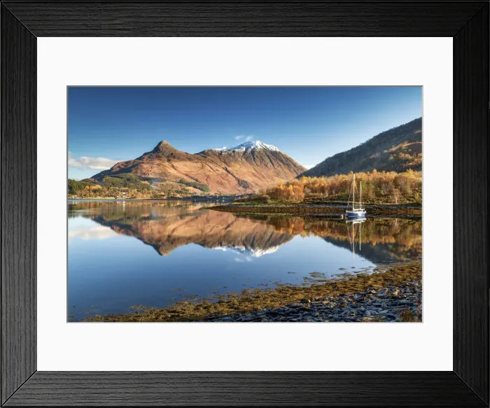Framed Print : Pap of Glen Coe Reflecting in Loch Leven, Highlands, Scotland Framed Print : Pap of Glen Coe Reflecting in Loch Leven, Highlands, Scotland
