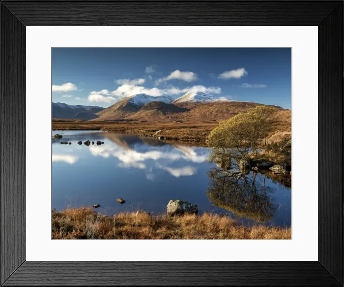 Framed Print : Lochan na Achlaise Reflections, Argyll & Bute, Scotland