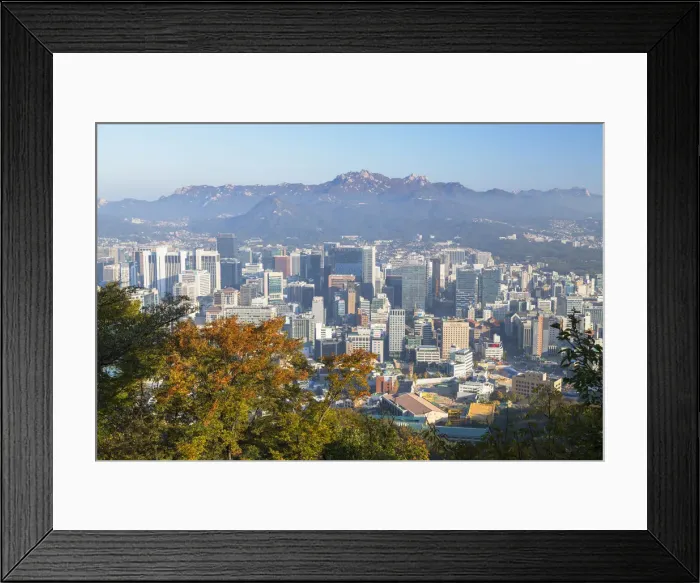Framed Print : Seoul cityscape, South Korea Framed Print : Seoul cityscape, South Korea