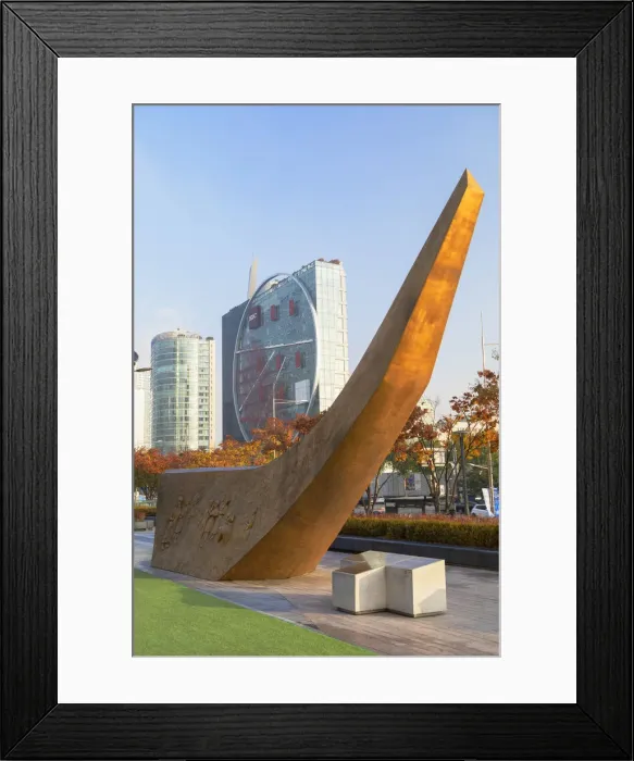 Framed Print : The Tangent (Hyundai Development Corporation HQ), Gangnam-gu, Seoul, South Korea Framed Print : The Tangent (Hyundai Development Corporation HQ), Gangnam-gu, Seoul, South Korea