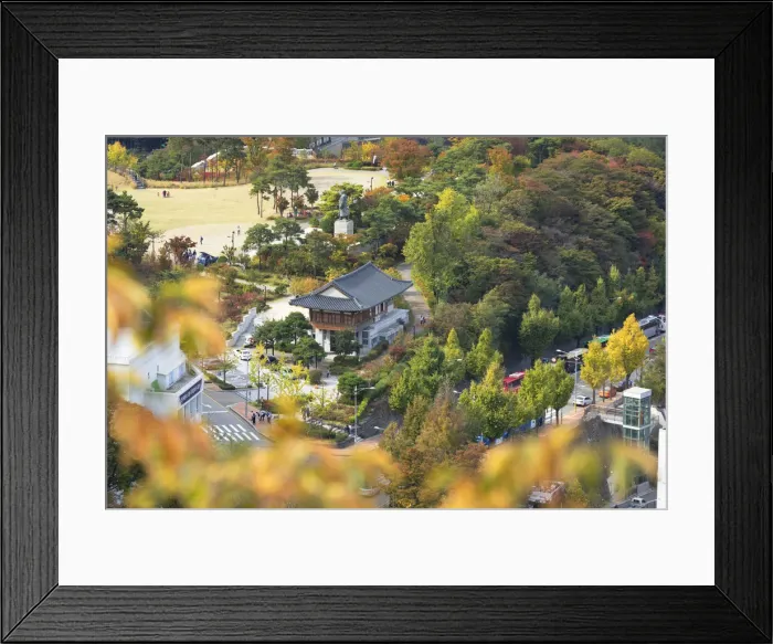 Framed Print : Namsan Baekbeom Park, Seoul, South Korea Framed Print : Namsan Baekbeom Park, Seoul, South Korea