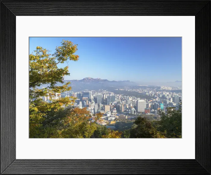 Framed Print : Seoul cityscape, South Korea Framed Print : Seoul cityscape, South Korea