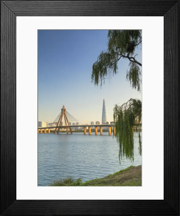 Framed Print : Lotte World Tower and Olympic Bridge, Seoul, South Korea Framed Print : Lotte World Tower and Olympic Bridge, Seoul, South Korea