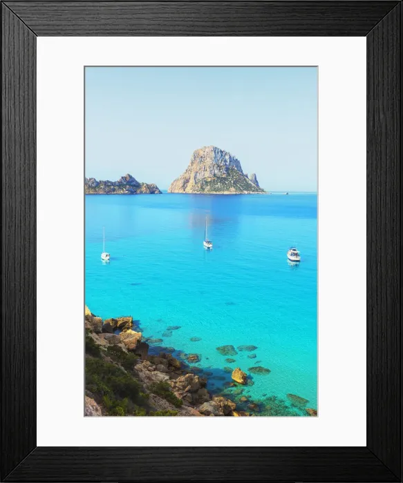 Framed Print : Cala d Hort and Es Vedra Islets, Ibiza, Balearic Islands, Spain Framed Print : Cala d Hort and Es Vedra Islets, Ibiza, Balearic Islands, Spain