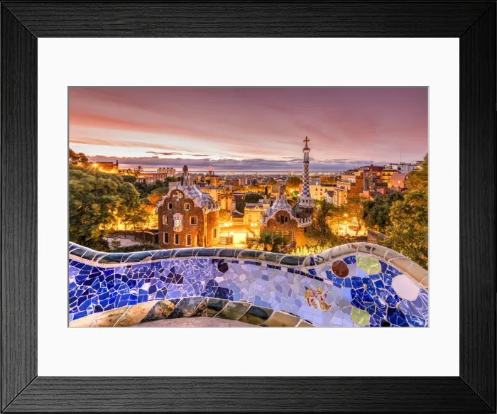 Framed Print : Park Guell, Barcelona, Catalonia, Spain Framed Print : Park Guell, Barcelona, Catalonia, Spain