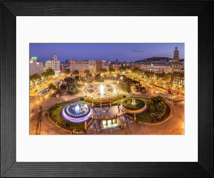 Framed Print : Plaza Catalunya, Barcelona, Catalonia, Spain
