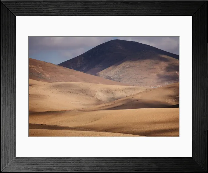 Framed Print : Fuerteventura inland, desertic and volcanic landscape. Canary Islands. Spain Framed Print : Fuerteventura inland, desertic and volcanic landscape. Canary Islands. Spain