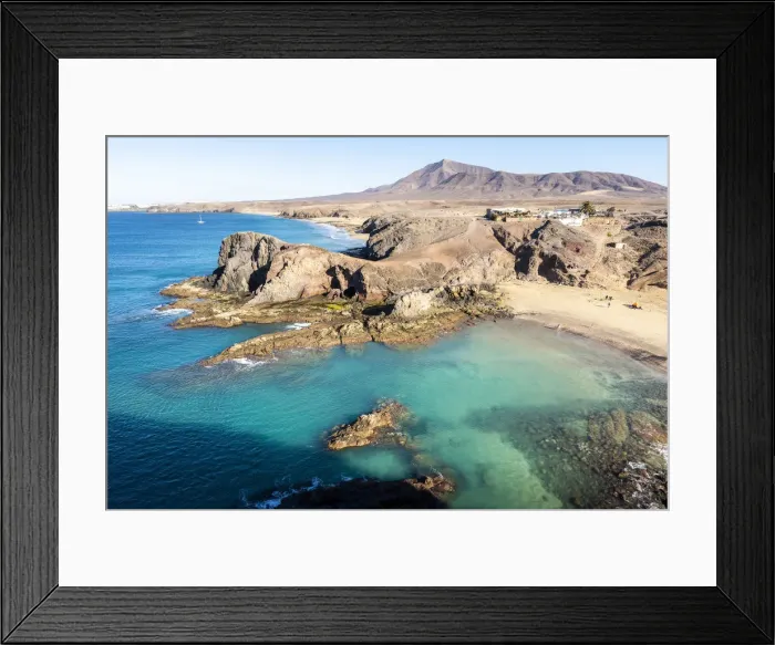 Framed Print : Spain, Canary islands, Lanzarote island. Wild Papayago beach around the Cape Framed Print : Spain, Canary islands, Lanzarote island. Wild Papayago beach around the Cape