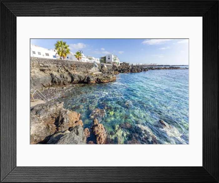 Framed Print : Punta Mujeres, town in Lanzarote north east coast, Canary Islands
