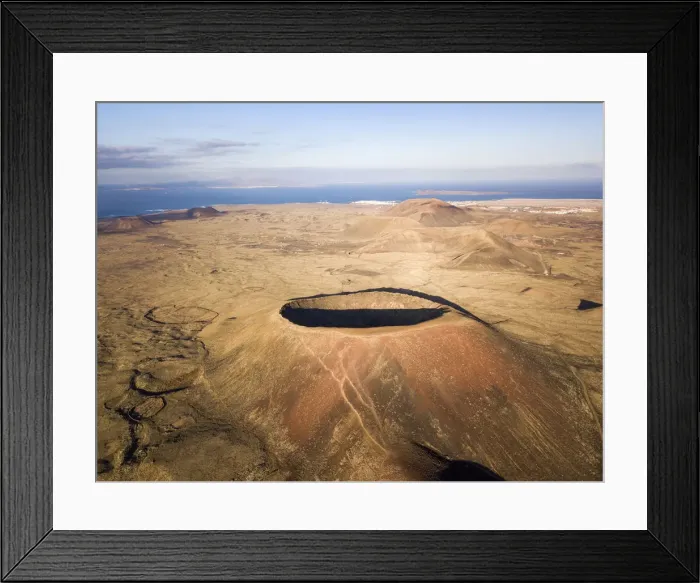 Framed Print : Calderon Hondo from above, Fuerteventura, Canary Islands, Spain Framed Print : Calderon Hondo from above, Fuerteventura, Canary Islands, Spain