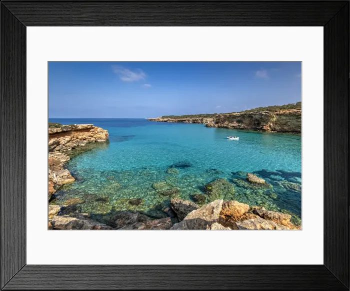 Framed Print : Cala Comte beach, Ibiza, Balearic Islands, Spain Framed Print : Cala Comte beach, Ibiza, Balearic Islands, Spain