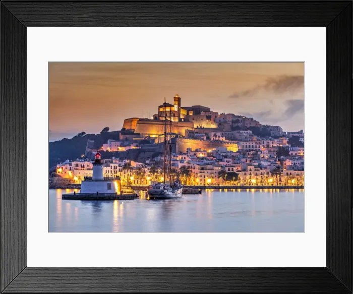 Framed Print : Dalt Vila old town skyline, Ibiza, Balearic Islands, Spain Framed Print : Dalt Vila old town skyline, Ibiza, Balearic Islands, Spain