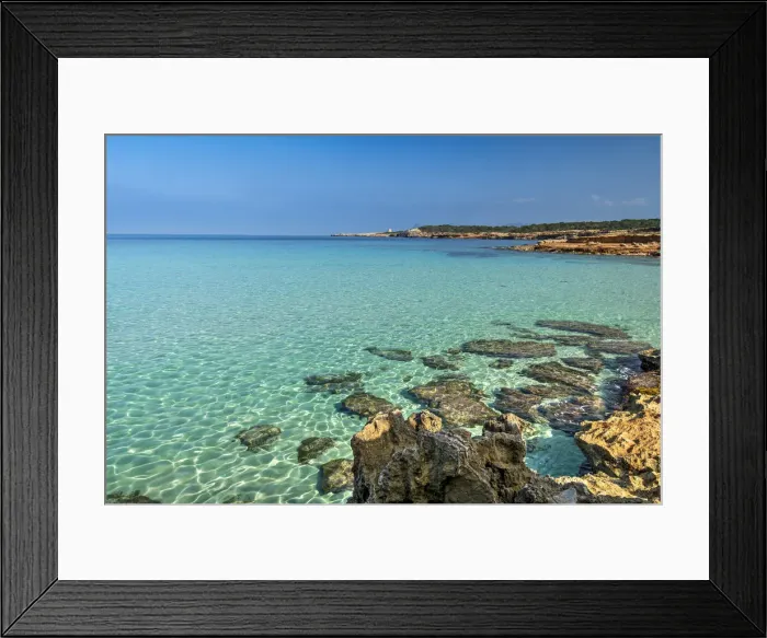 Framed Print : Cala Comte beach, Ibiza, Balearic Islands, Spain Framed Print : Cala Comte beach, Ibiza, Balearic Islands, Spain