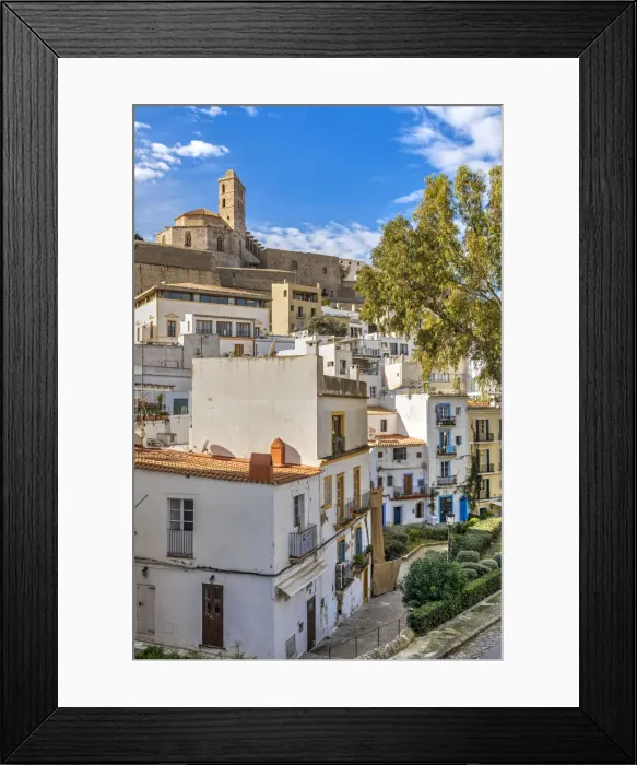 Framed Print : Cathedral and old town skyline, Dalt Vila, Ibiza, Balearic Islands, Spain Framed Print : Cathedral and old town skyline, Dalt Vila, Ibiza, Balearic Islands, Spain