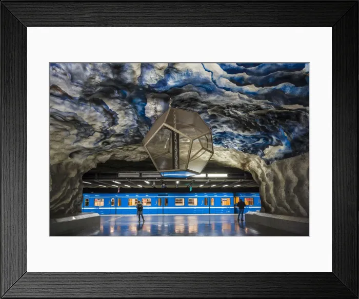 Framed Print : Sweden, Stockholm, Stockhom Underground Metro, Tekniska Hogskolan Station