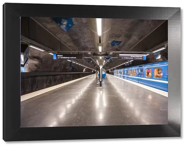 Sweden, Stockholm, Stockhom Underground Metro, Solna Strand Station